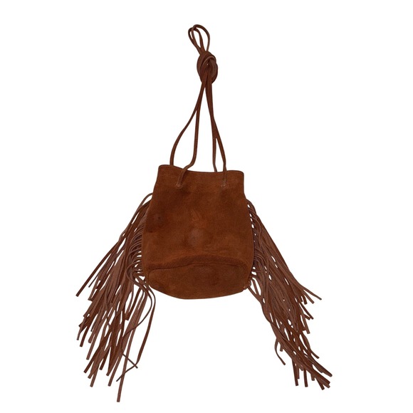 Monserat De Lucca Noe Petite Fringe Crossbody Bag - Brown Suede western boho - Picture 2 of 9